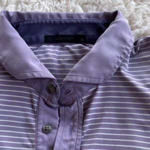 Greyson Lavender and White Polo Shirt